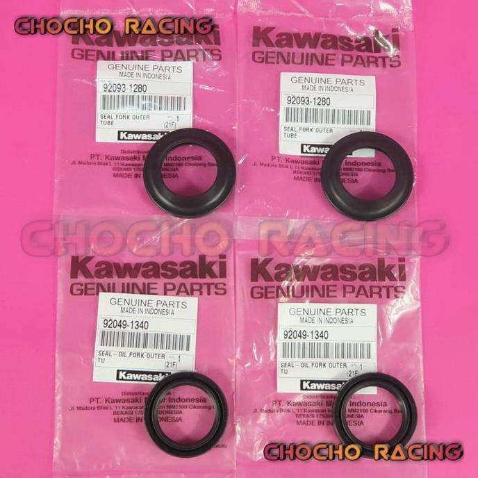 KARET SEAL SIL SHOCK DEPAN FULLSET NINJA R RR ORI