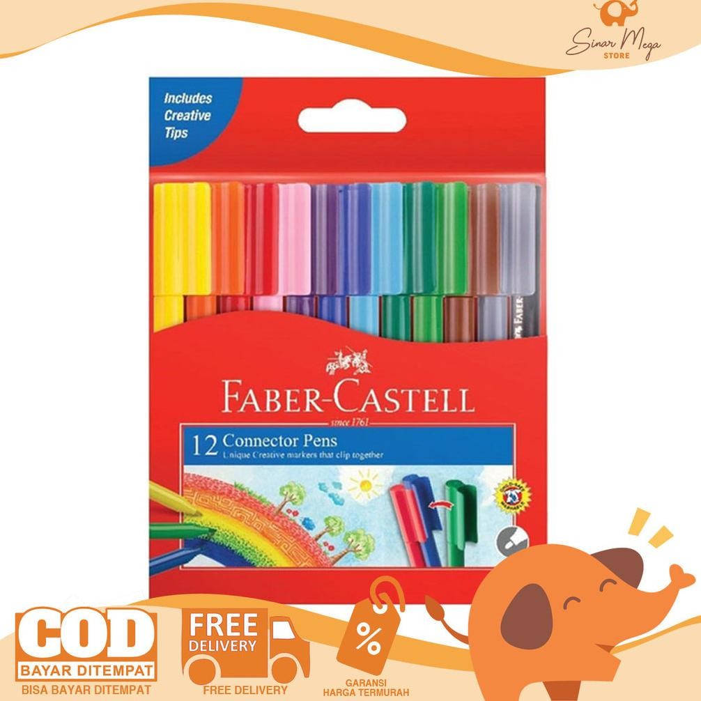 

Faber Connector Pen 12 Color / Spidol Warna Set 12 Color DiM