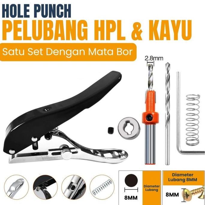 

Tang Hole Punch Heavy Duty Single Countersink Bor Edge Band Opener