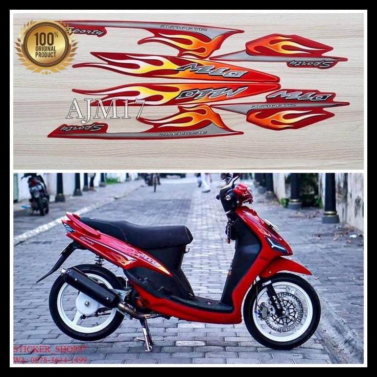TERBARU (ORI)  STRIPING MIO SPORTY 2006 MERAH KUALITAS ORIGINAL 