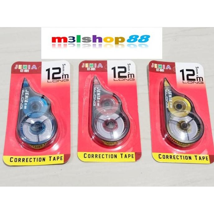 

Correction tape / tipex roll / tipex kertas 12 mtr JENIA-12 pcs murah