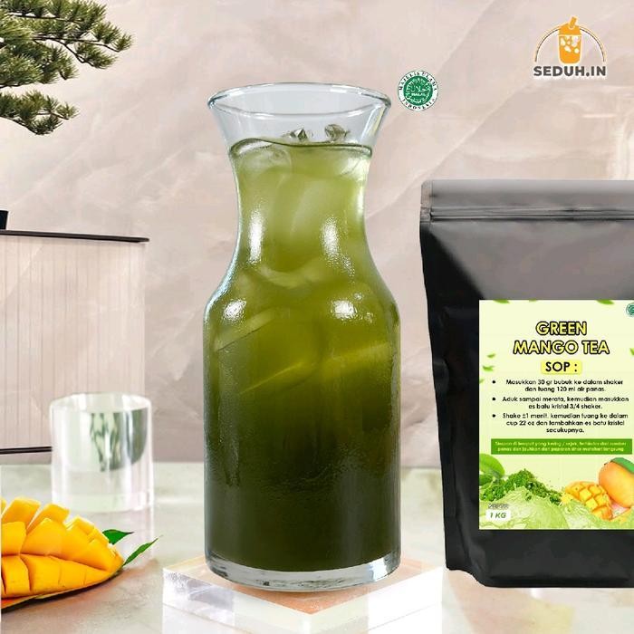 

Green Mango Tea 1 Kg / Bubuk Minuman Premium Premix Instan Powder Greentea Lemon Drink Serbuk Matcha