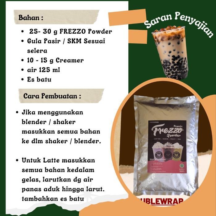 

1 Kg Frezzo Powder Rasa Matcha | Bubuk Minuman Instan Macha | Powder Drink | Boba Brown Sugar |