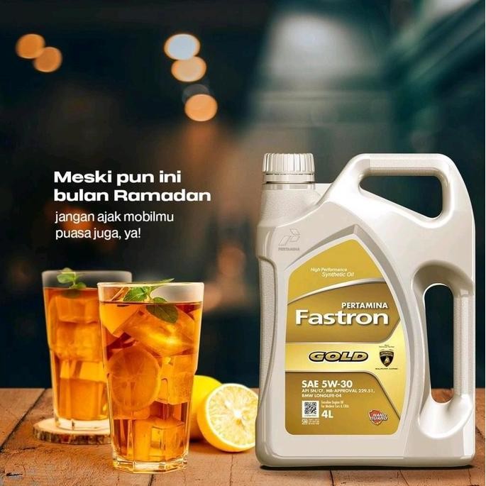 baru OLI MESIN FASTRON GOLD SAE 5W-30 4 LITER