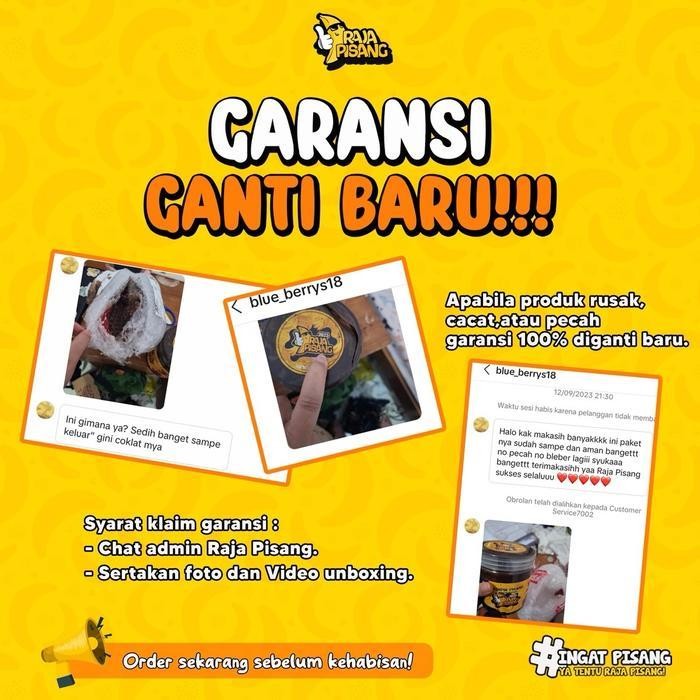 

Nv Paket Sehati Kripik Pisang Coklat Lumer 2Pcs 500Gr (1 Coklat 1 Tiramisu) Keripik Food