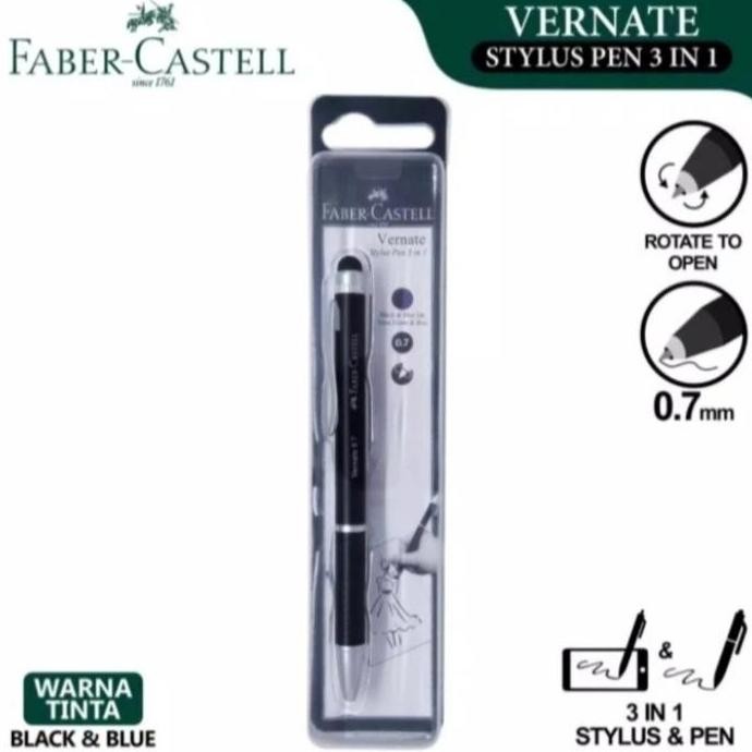 

Faber-Castell Stylus Pen Vernate 0.7 Black Barrel Black - Blue Ink murah