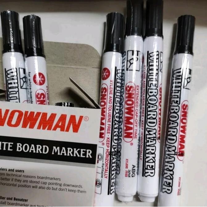 

spidol white board, spidol papan tulis, spidol bisa dihapus snowman isi 12pc murah
