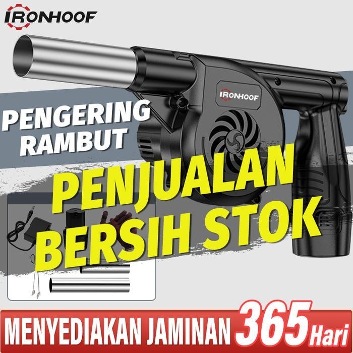 EK IRONHOOF Kipas BBQ portabel untuk luar ruangan Set blower mini BBQ blower portabel 12V DC cocok u
