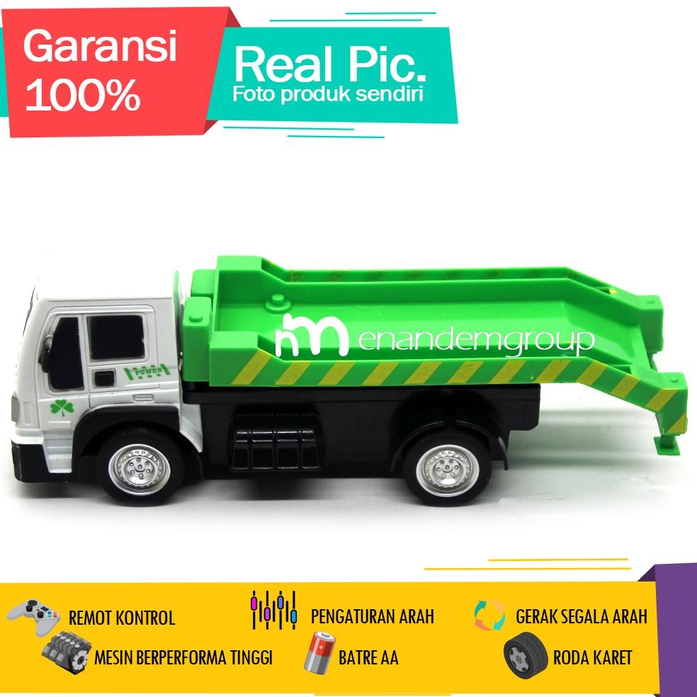 Mainan Mobil Remot Kontrol Rc Truk Sampah Garbage LED