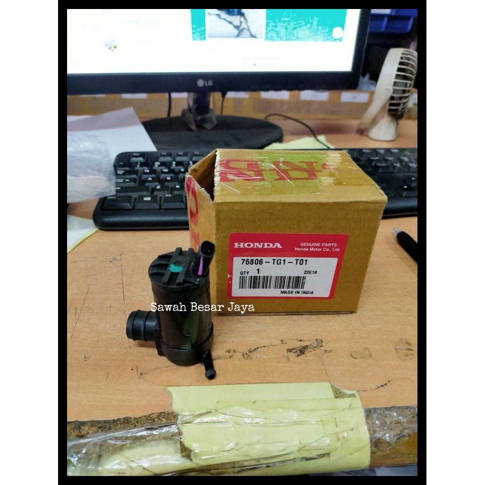 HOT DEAL MOTOR WASHER DINAMO POMPA SEMPROTAN AIR WIPER HONDA BRIO 2012 2013 2014 ORIGINAL 