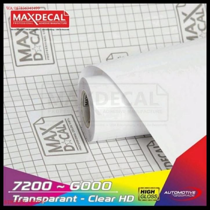 DISKON STICKER STIKER SKOTLET MAXDECAL CLEAR GLOSSY TRANSPARAN BENING GLOSSY 