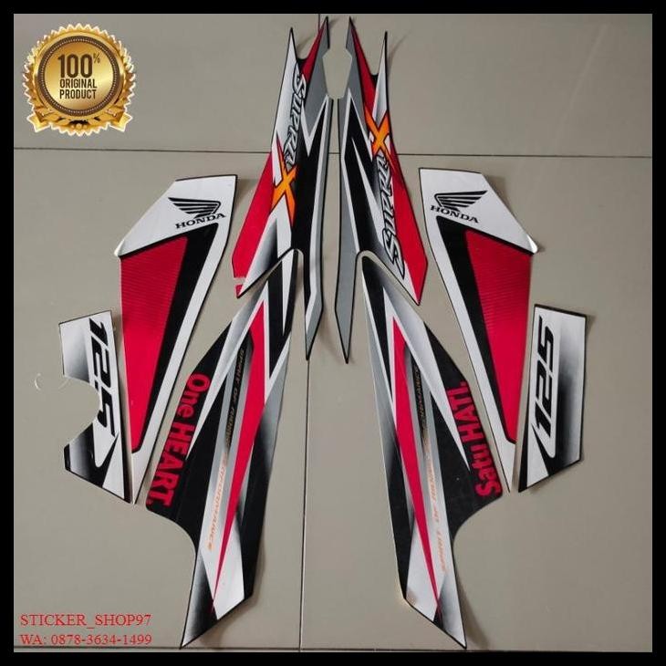 DISKON (ORI) STRIPING HONDA SUPRA X 125 2013 HITAM MERAH KUALITAS ORIGINAL 