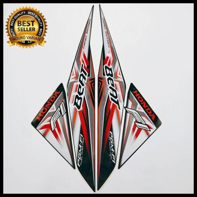 TERBARU (ORI) STRIPING HONDA BEAT FI 2015 HITAM STIKER LIST BODY MOTOR STANDAR 