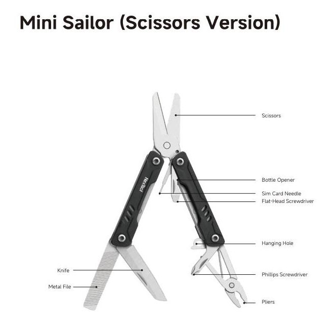 

NEW Nextool Mini Sailor (Scissors Version) Multi Tool - NE20237