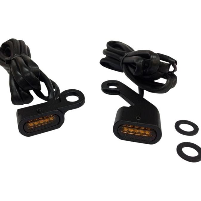 

DRAG # 2040-2142 TURN SNAL LHTS MARKER BLACK AMBER M8 AND TWINCAM