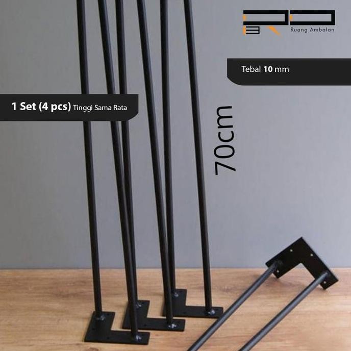 Kaki Meja Besi Saja Tinggi 70 Cm