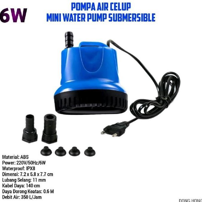 Pompa Celup Sedot Air Kolam Aquarium Kotor Low Watt Mini Water Pump