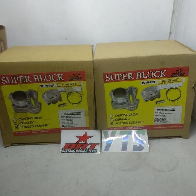 block bore up brt klx ceramic 63 66 mm + piston