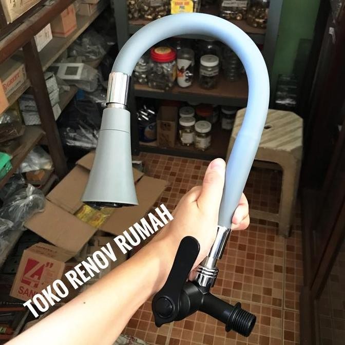 Kran Cuci Piring Fleksibel Hitam / Keran Cuci Piring Hitam/ Kran Angs