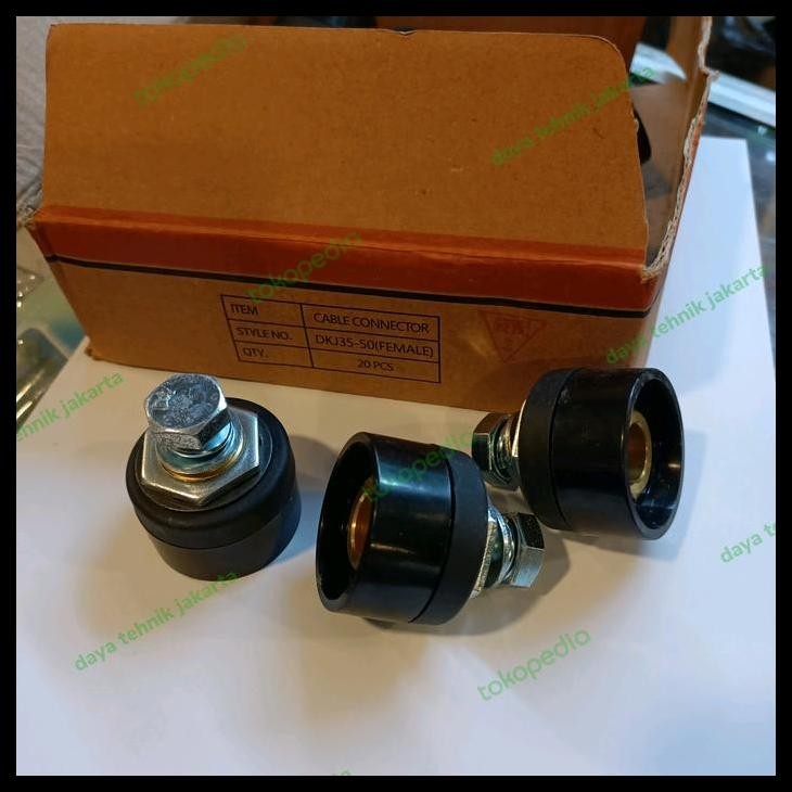 DISKON KONEKTOR KABEL LAS 35-50 FEMALE / SOKET KABEL LAS DKJ 35-50 
