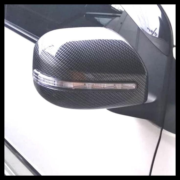 TERBARU COVER SPION CARBON SEIN KECIL GRAND INNOVA 2012 2015 MODEL TEMPEL 