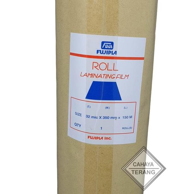 

NEW Plastik Laminating Roll Merk FUJIPLA Glossy Biru Ukuran 350mm x 150M
