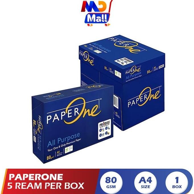 

TERBARU - PaperOne Kertas A4 85 gr 1 Box (2500 lembar) Kertas HVS