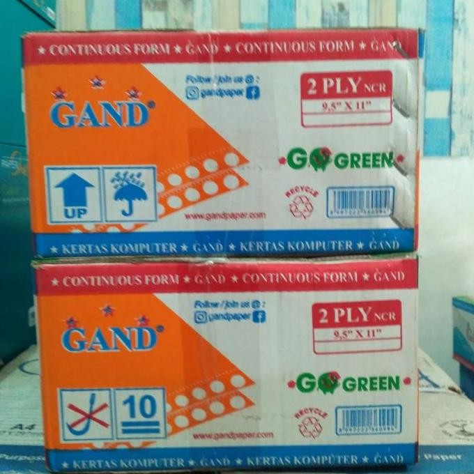 

NEW Gand Continuous Form/Kertas Komputer 9,5 x 11" 2 ply bagi 2 (PM).