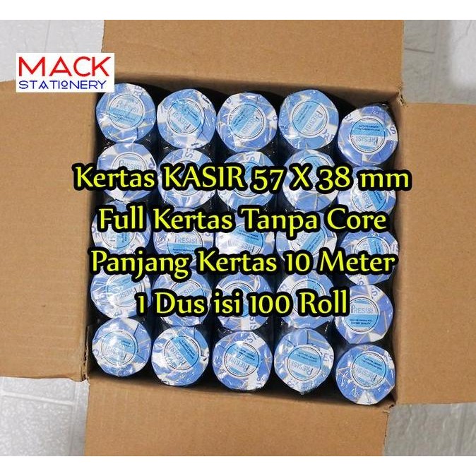 

TERMURAH - Kertas Thermal Paper Roll 57x38 Coreless 1 Dus