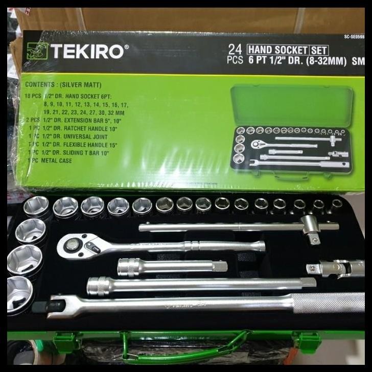 BEST DEAL KUNCI SOK TEKIRO 24 PCS BOX METAL / BOX BESI DT 