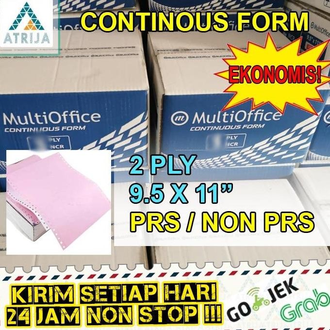 

TERMURAH - Continuous Form 9.5 x 11 - 2 Ply. Kertas Komputer Rangkap 2 - 450 Lbr