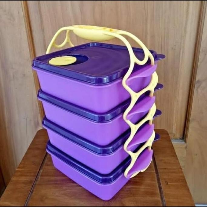 tupperware crystalwave goodie box , rantang 4 susun