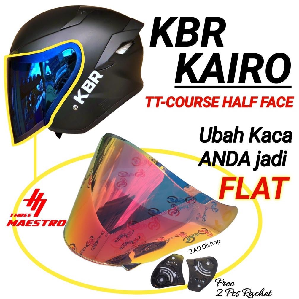 Kaca Helm Kbr Kairo Visor Helmet Flat Venom Open (Bukan Untuk Njs Kairoz) By Three Maeestro Tm2