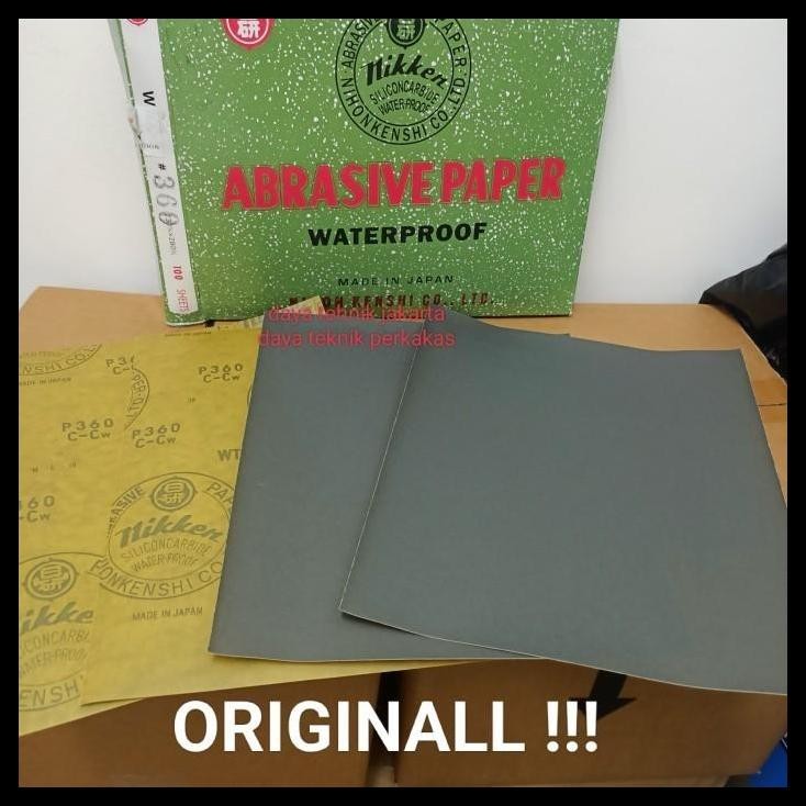 BEST DEAL AMPLAS NIKKEN ECERAN #1500 / AMPLAS NIKKEN WATERPROOF JAPAN ORIGINAL NIKKEN ABRASIVE PAPER