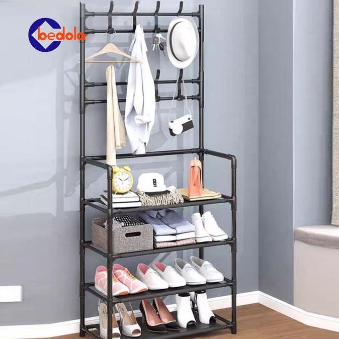 new  Bedola stand hanger rak sepatu rak gantung topi hanger tas