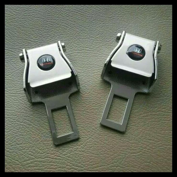 DISKON COLOKAN SAFETY BELT 2 IN 1 LOGO HONDA MOBIL BRIO 