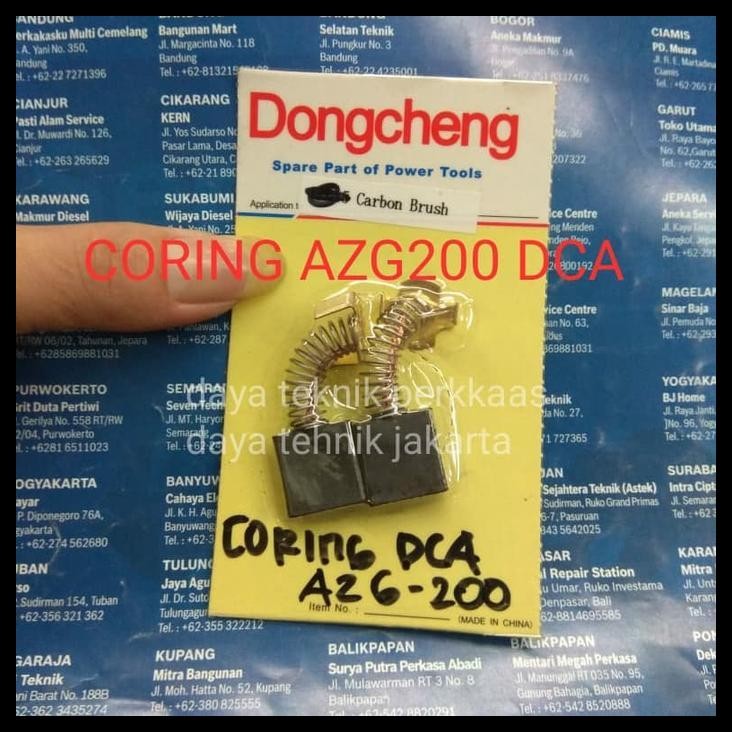 TERBARU CARBON BRUSH CORING DCA AZG 200 DCA - ARENG CORING DCA - SPUL CORING D 