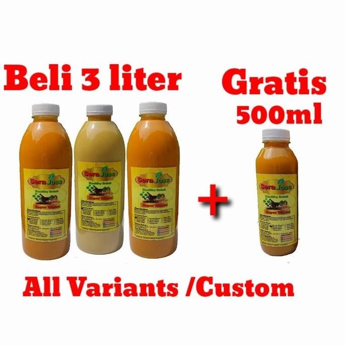 

new !!! Beli 3 liter Jamu serajoss Gratis 1 botol 500ml