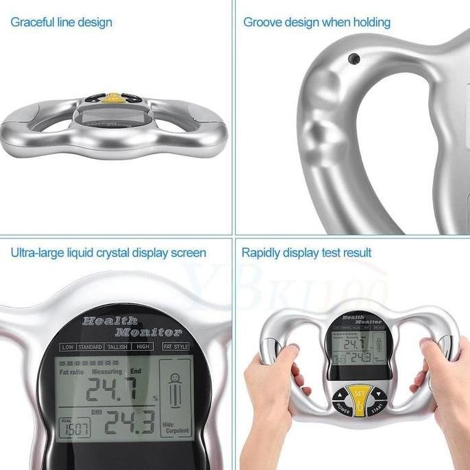new  Handheld Digital Body Fat Health Tester Monitor Analyzer w/ BMI Meter