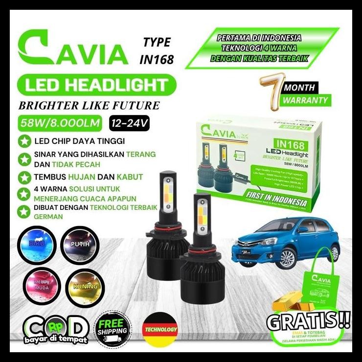 HOT DEAL CAVIA-LAMPU LED 4 WARNA TOYOTA ETIOS VALCO TERANG TEMBUS KABUT&HUJAN 