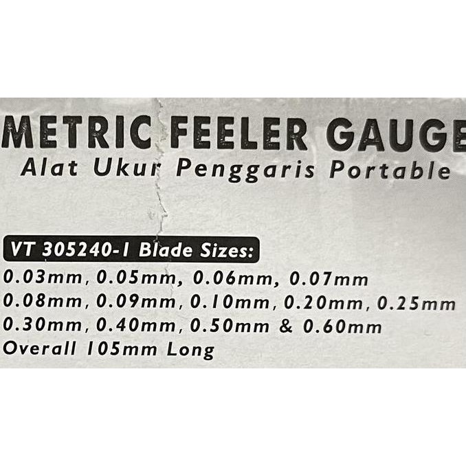 new  AMTECH METRIC THICKNESS FULLER FILLER FEELER GAUGE 13 BLADES UNTUK MOTOR