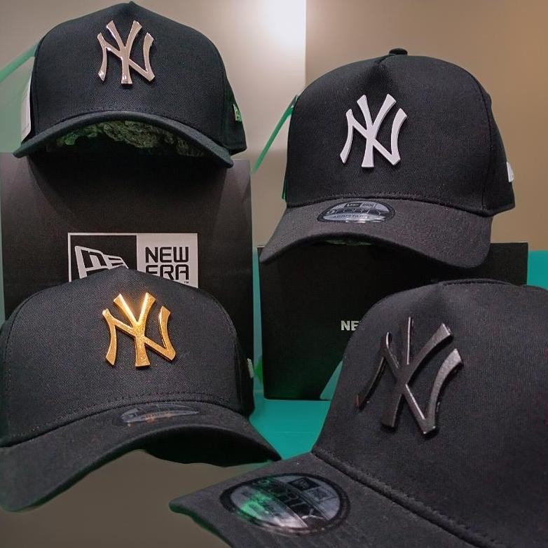 NY METAL TOPI HITAM LOGO HITAM SILVER PUTIH GOLD / TOPI BISBOL METAL LOGAM NY / NY DiM