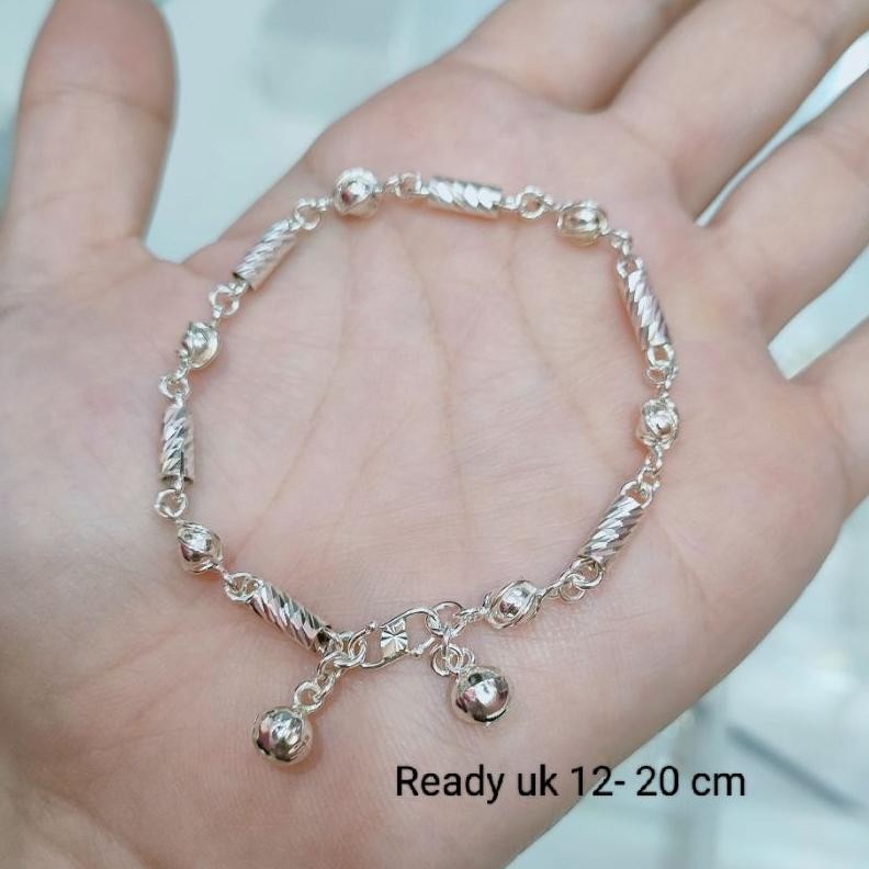 GELANG RANTAI BAMBU & NORI PERAK ASLI 925 SILVER DiM
