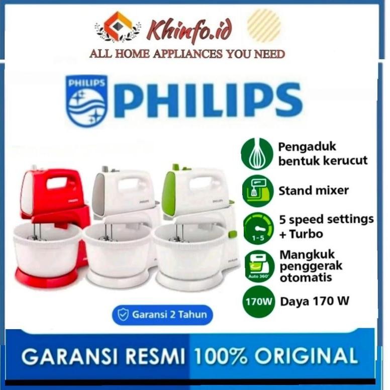 PHILIPS HR-1559 stand MIXER/PHILIPS HR1559/HR1559 GARANSI 100% ORI/Philips 170 Watt stand Mixer with