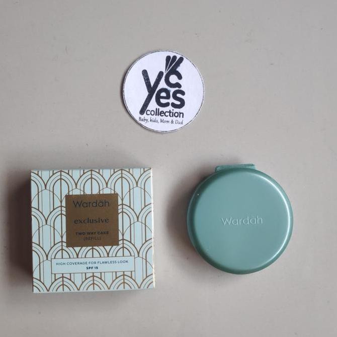 Wardah Bedak Padat Wajah Exclusive TWO ORI Refil + Puff 01 02 03 04 05 LL