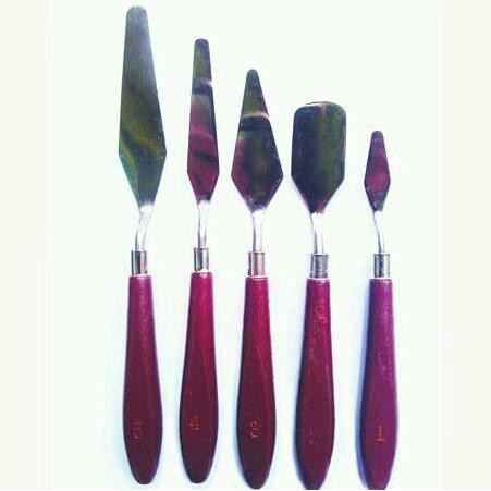 

Pisau Palet, Pisau Lukis, Kuas Pisau Lukis, Painting Knife Set 5 Pcs.