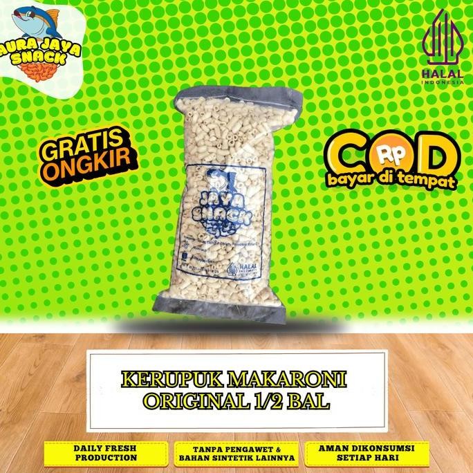 

Kerupuk Makaroni Jaya Snack - Cemilan Gurih 500G - Keripik Jajanan 1/2 Bal Snack Murah Camilan Food Pedas Asin Chips Makanan Kripik