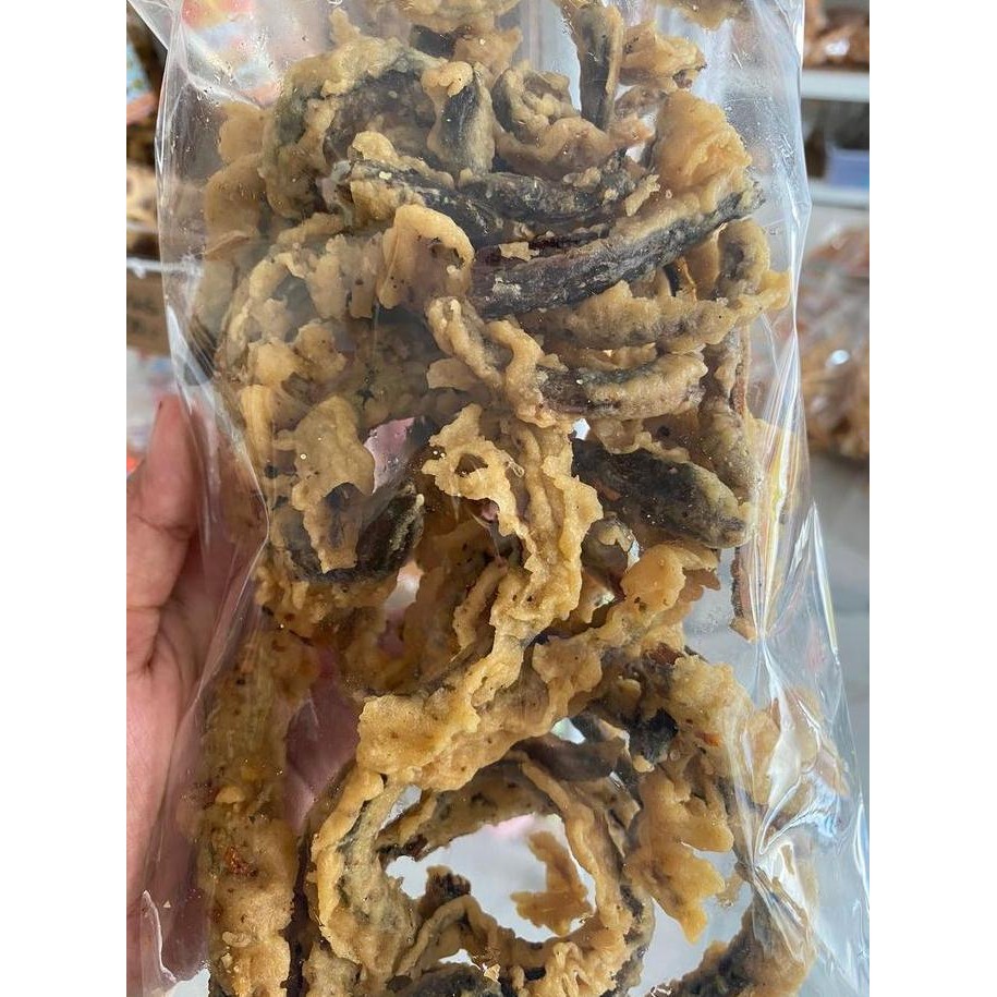 

Belut Crispy 100Gram Gurih Enak Alami Dari Sawah, Keripik Belut Spesial Food Snack, Makanan Cemilan