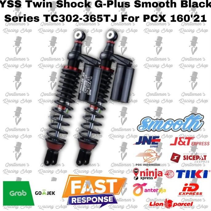 YSS Shockbreaker Shock Honda PCX 160 YSS G PLUS SMOOTH 365mm Black Series