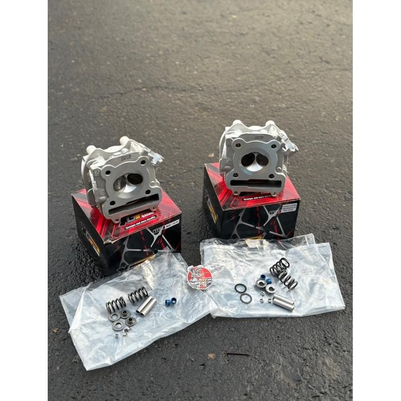 HEAD MIO KLEP 28/24 dan 26/30 HEAD MIO RACING Blok kop yamaha mio up 155cc dan 200cc xgp head mio up